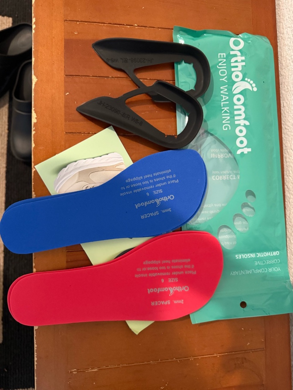 OrthoComfoot Orthotic Insoles Size 6 Arch Support Set New Open Package
